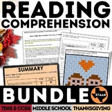 STAAR Thanksgiving Reading Comprehension Bundle New Item T