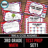 SET 1 - STAR READY 3rd Grade Math Task Cards - CCSS / STAA