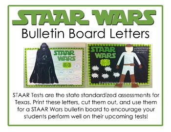 Preview of STAAR Wars Bulletin Board Letters & Taglines - {Free Download}