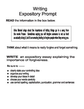 Expository essay prompts
