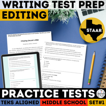 Preview of STAAR Practice Revising and Editing ELA Test Prep Non-Fiction Passage Worksheets
