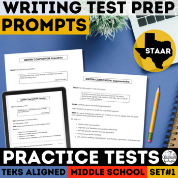 Preview of STAAR Writing Prompts | Print & Google Forms