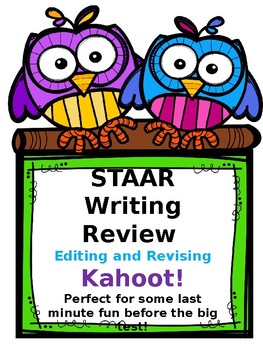 Preview of STAAR Writing Review: Editing and Revising Kahoot! Game Link