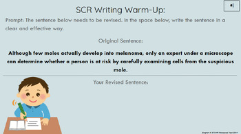 Preview of STAAR Writing Short Constructed Responses (SCR) PRACTICE with ANSWERS