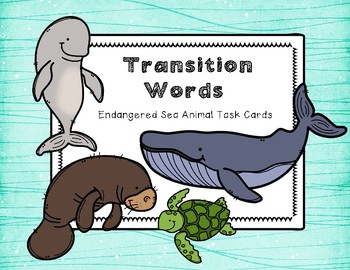 Preview of STAAR Writing Transition Words Task Cards for TEK 4.11B and 7.10B