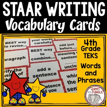 Preview of STAAR Test Writing Vocabulary | Test Prep