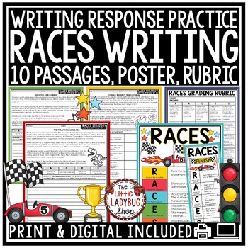 Preview of RACES Writing Strategy Passages Practice RACES Graphic Organizers 3rd 4th Grade