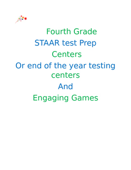 Preview of STAAR test prep games and centers