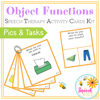 object functions cards stack by the speech buzz tpt