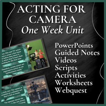 Preview of STAGE VS SCREEN ACTING | One Week Unit | THEATRE