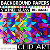 STAINED GLASS Background RECTANGLE Papers Clipart
