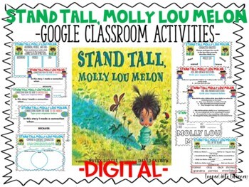 Preview of STAND TALL MOLLY LOU MELON DIGITAL GOOGLE SLIDES COMPREHENSION 1ST 2ND 3RD