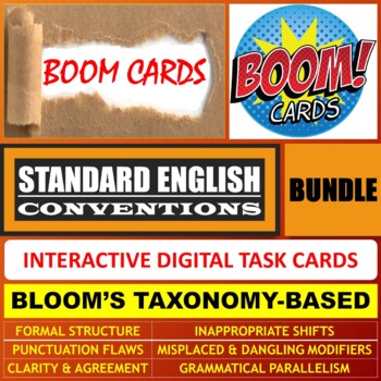 Preview of STANDARD ENGLISH CONVENTIONS: BOOM CARDS - BUNDLE
