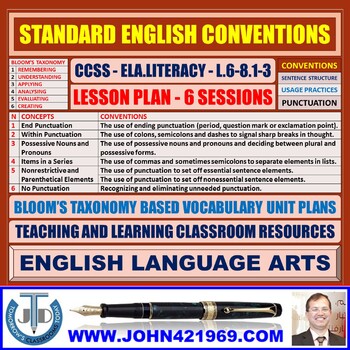 Preview of STANDARD ENGLISH CONVENTIONS: LESSON AND RESOURCES