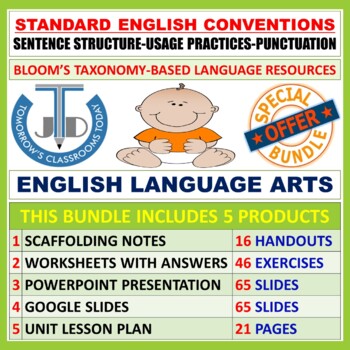 Preview of STANDARD ENGLISH CONVENTIONS: TEACHING AND LEARNING RESOURCES - BUNDLE