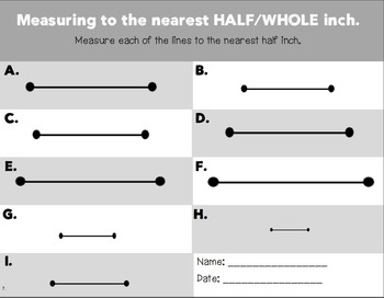 standard ruler measurement packet how to practice pages and task cards