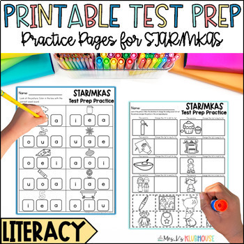 Preview of STAR Early Literacy/MKAS Test Prep - Literacy Practice Pages for Test Prep
