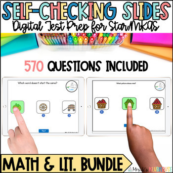 Preview of STAR Early Literacy and MKAS Test Prep - 570 Self-Checking Slides