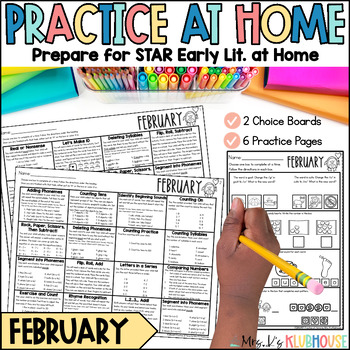 Preview of STAR Early Literacy and MKAS Test Prep - February Practice at Home