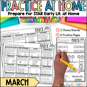 Preview of STAR Early Literacy and MKAS Test Prep - March Practice at Home