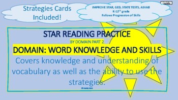 Preview of STAR READING, GED, ASVAB, STATE TESTING WORD KNOWLEDGE AND SKILLS PRACTICE