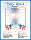 STAR SPANGLED BANNER - NATIONAL ANTHEM Word Search Puzzle 