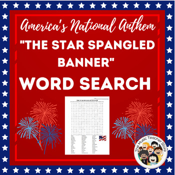 Preview of American National Anthem "The Star Spangled Banner" Word Search