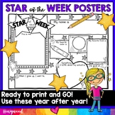 Back to School STAR STUDENT of the WEEK Posters & Editable