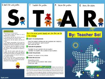 Preview of STAR Strategy for Solving Math Word Problems