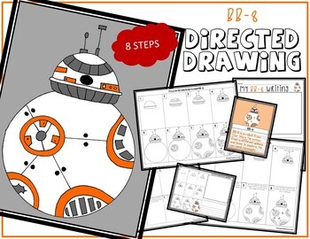 Preview of STAR WARS BB-8 Directed Drawing & Writing Prompts