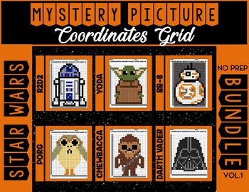 Preview of STAR WARS BUNDLE Coordinates Grid Mystery Picture (Vol.1)