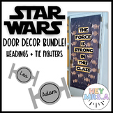STAR WARS Door Decor Pack | Heading + TIE Fighters | May the 4th