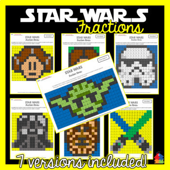 Preview of STAR WARS Fractions Review BUNDLE 50% Savings