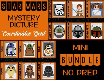 Preview of STAR WARS MINI BUNDLE Coordinates Grid Mystery Pictures