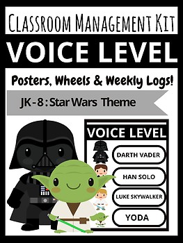 Preview of STAR WARS Theme Voice Level Classroom Management Kit and Posters