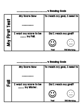 STAR reading and math goal setting by First Grade Gal | TpT