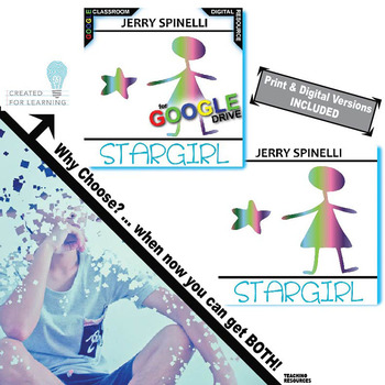 Preview of STARGIRL Novel Study Unit Plans Activities PRINT & DIGITAL Prereading Spinelli
