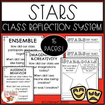 Preview of STARS Class Reflection System for Drama / Theatre Classes