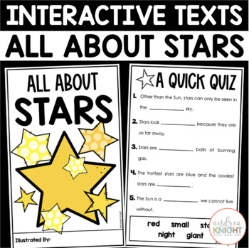 Preview of Stars - Differentiated Earth Science Texts about Stars - First Grade Space