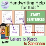 START SENTENCES - Teach Handwriting Instruction & Practice