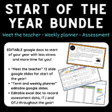 START of the year bundle - planner, assessment template, m