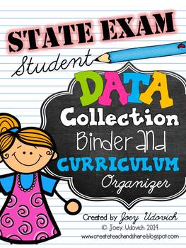 Preview of STATE EXAM Student Data Collection Binder and Curriculum Organizer: GRADES 3-5