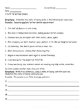 STATE OF BEING VERBS: WORKSHEET AND REVIEW GRADE 5