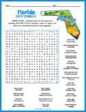 STATE SYMBOLS OF FLORIDA Word Search Puzzle Worksheet Activity