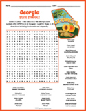 STATE SYMBOLS OF GEORGIA Word Search Puzzle Worksheet Activity