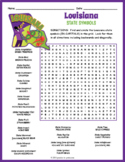 STATE SYMBOLS OF LOUISIANA Word Search Puzzle Worksheet Activity