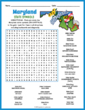 STATE SYMBOLS OF MARYLAND Word Search Puzzle Worksheet