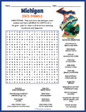 STATE SYMBOLS OF MICHIGAN Word Search Puzzle Worksheet Activity