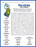 STATE SYMBOLS OF NEW JERSEY Word Search Puzzle Worksheet Activity