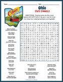 STATE SYMBOLS OF OHIO Word Search Puzzle Worksheet Activity